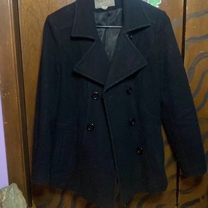 This is a croft and barrow wool black jacket